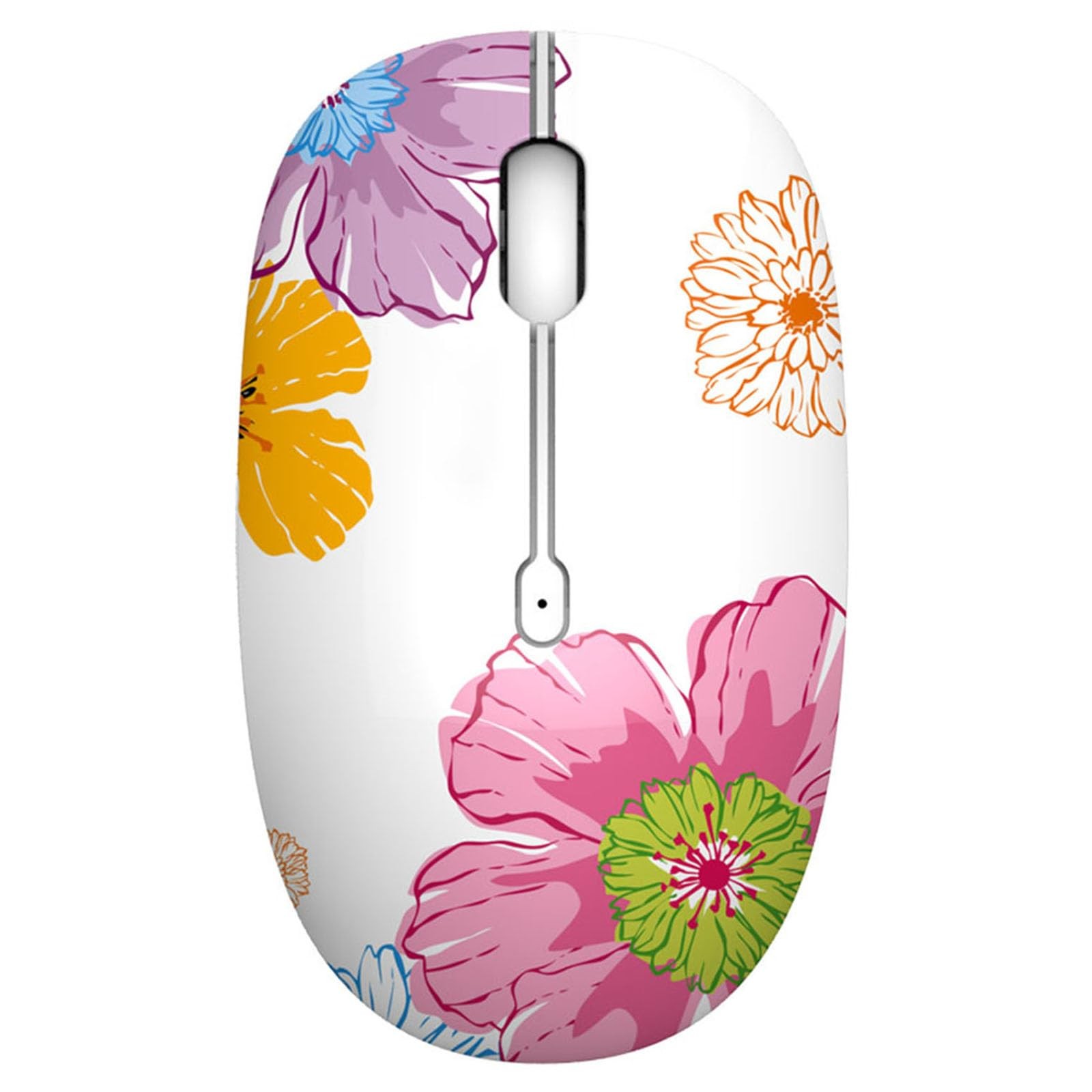 M101 Wireless Mouse, Cute Computer Mice for Laptop,Silent-Flower