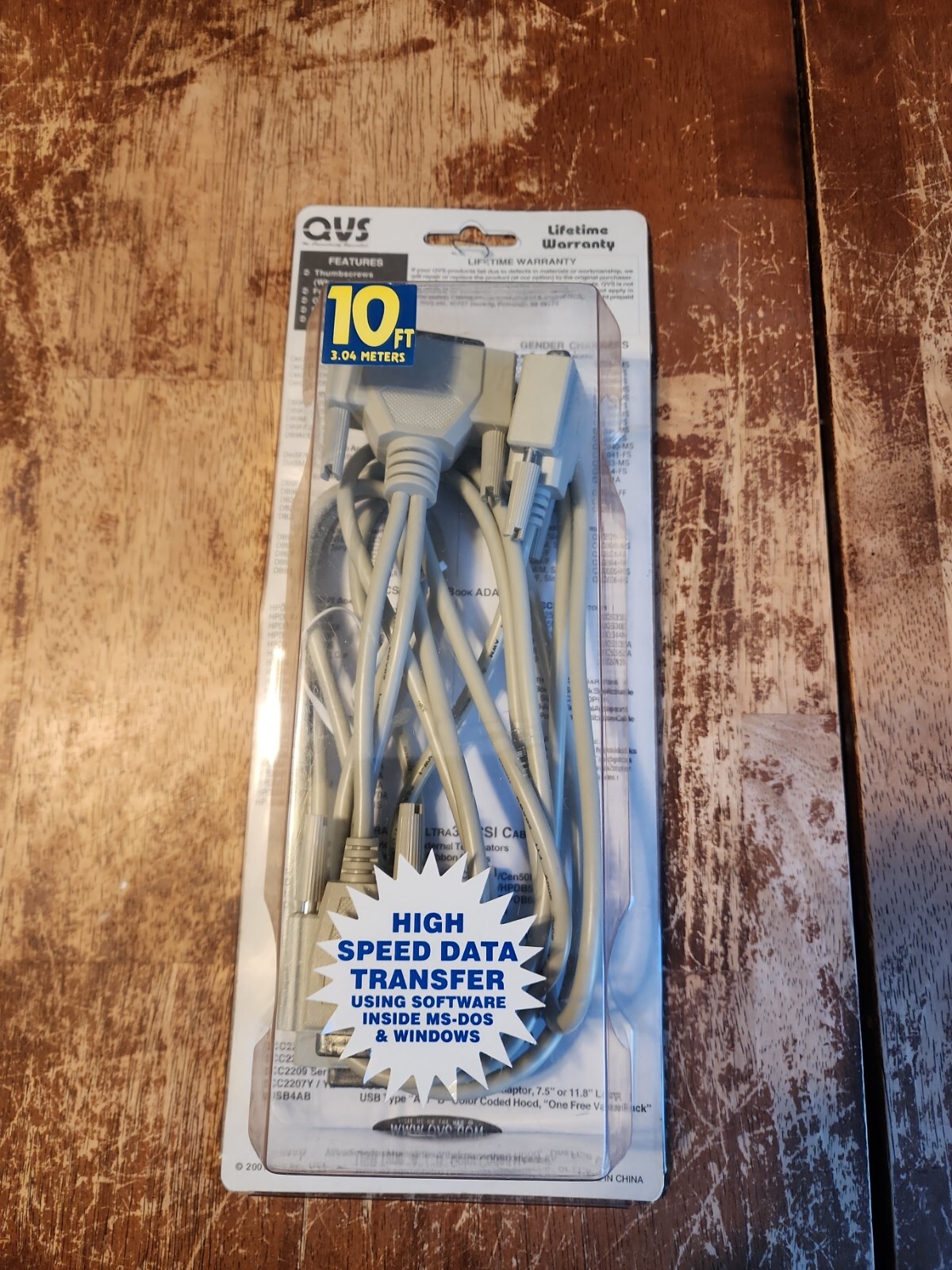 New QVS DB9/DB25 Female to DB9/DB25 Female Double & Cable CC327-10