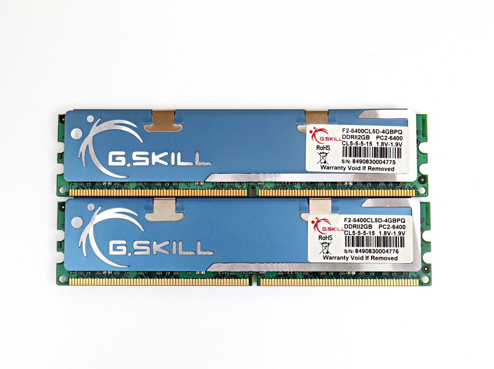 G.SKILL 4GB Kit (2x2GB) DDR2 800MHz PC2-6400 Desktop RAM F2-6400CL5D-4GBPQ