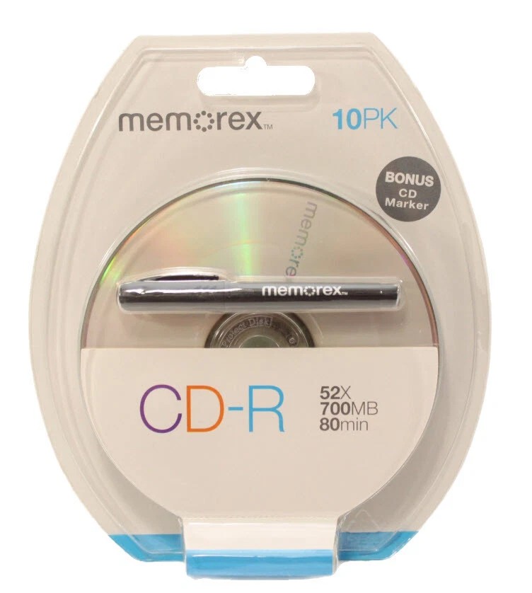 Memorex 52X CD-R 80min 700MB Logo on Top Lot
