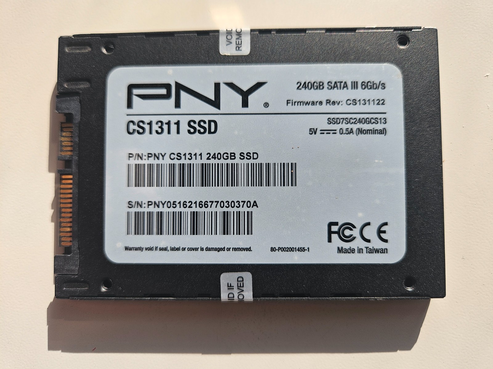 PNY CS1311 240GB 2.5" SATA III SSD SSD7SC240GCS13 — Used Good, Tested