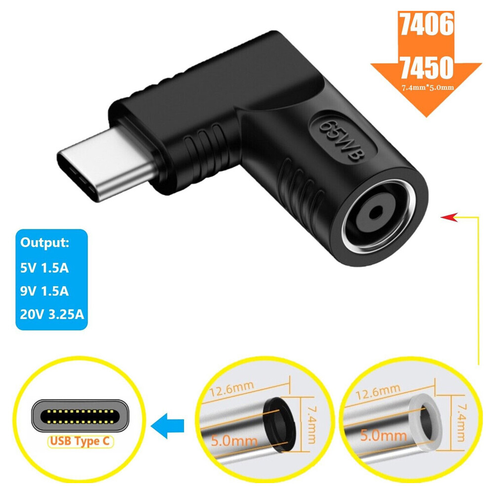 Lot 65W Laptop Charger Converter USB Type C Power Charging Cable Adapter 7406