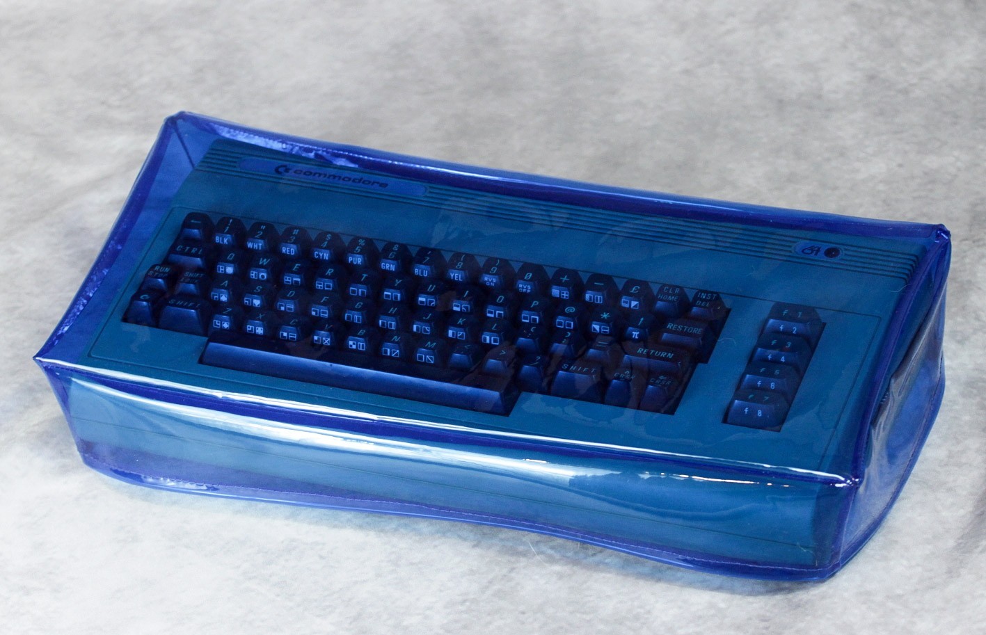 Premium PVC Dust Cover for Commodore C64 I - Clear & Colored Transparent 0.35mm