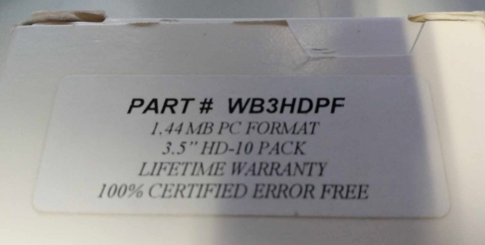 3.5" Diskettes 10-Pack NEW OPEN BOX 1.44MB
