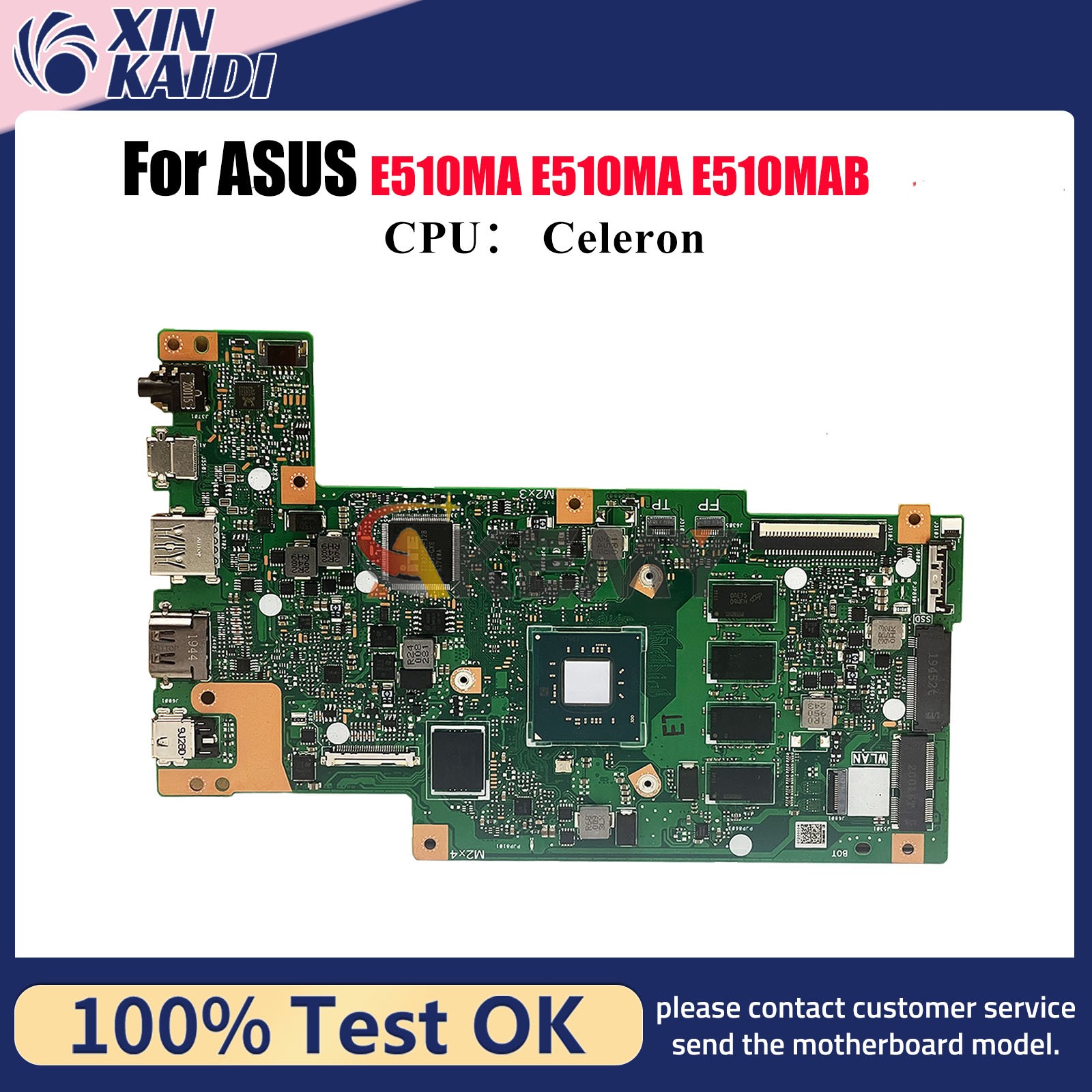 E510MA Laptop Motherboard For ASUS EeeBook E510MAB E410M Mainboard W/ CPU