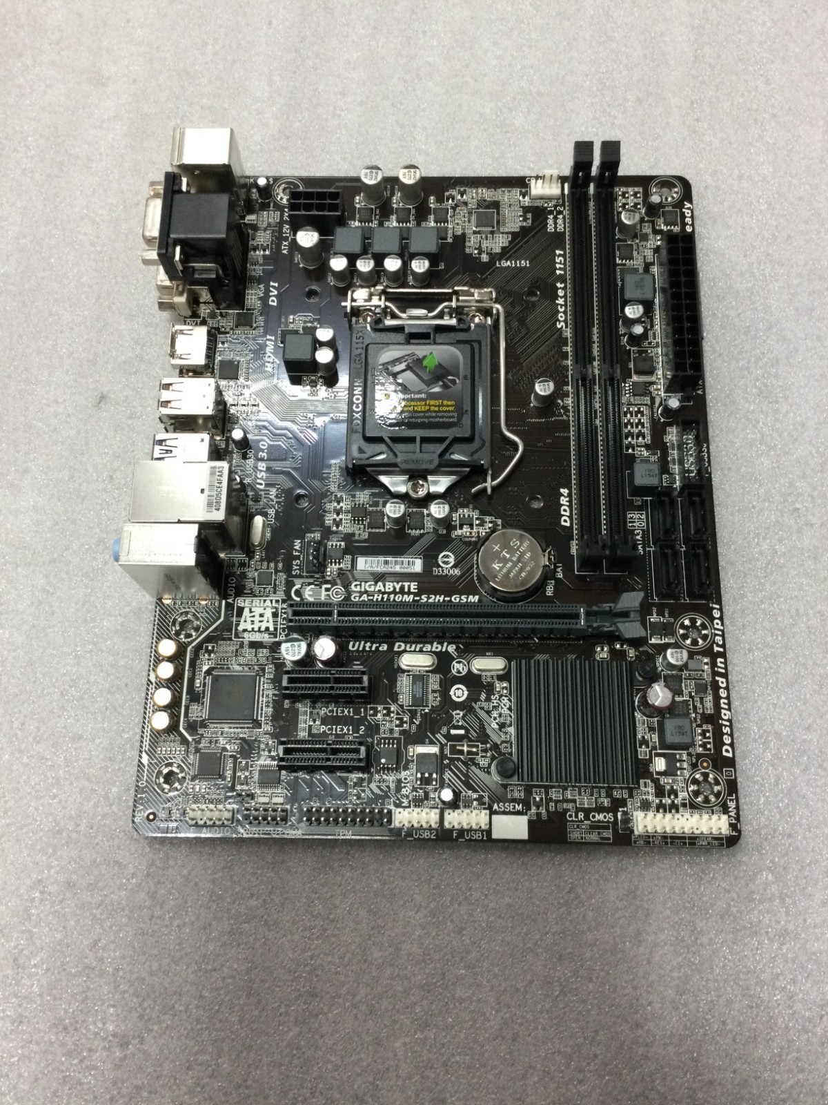 GIGABYTE GA-H110M-S2H-GSM Rev. 1.0 LGA1151 micro ATX Motherboard ( I/O included)