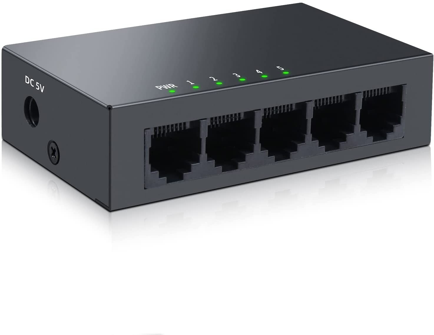 5 Port Gigabit Ethernet Switch|Mini Metal Housing Switch|Plug&Play