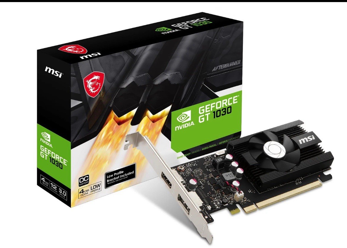 msi Gaming GeForce GT 1030 4GB DDR4 64-bit HDCP Support DirectX 12 DP/HDMI...