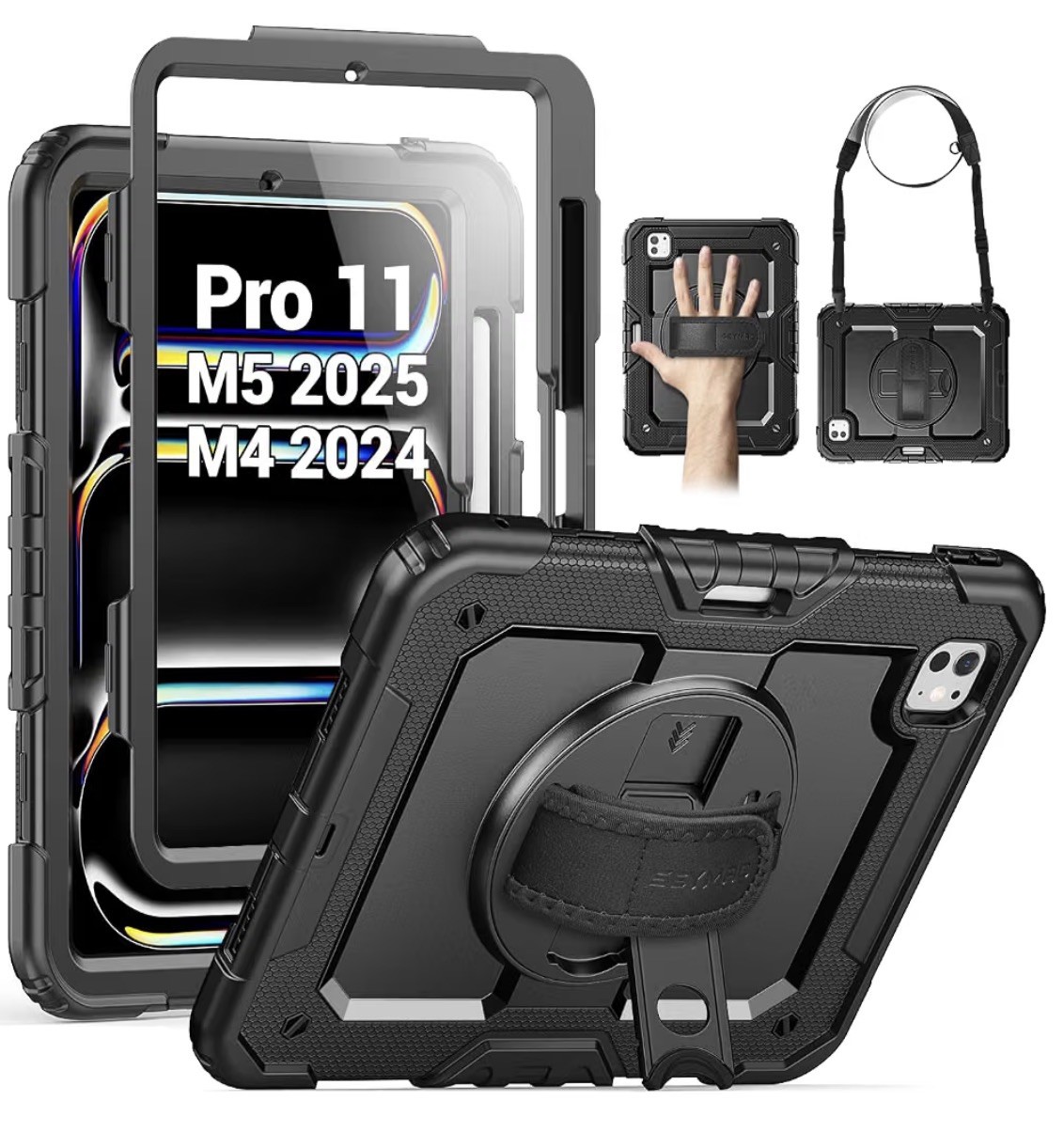 SEYMAC Case for iPad Pro 13 Inch M5 2025 / M4 2024, Heavy Duty Shockproof Protec