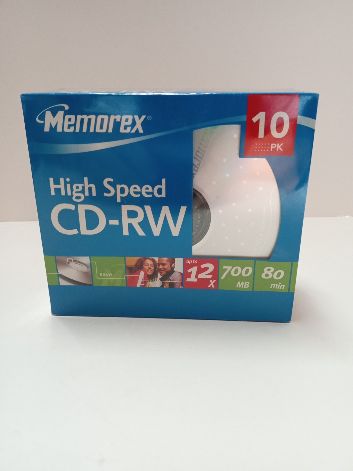 Memorex High Speed NEW Sealed 10 PK CD-RW 12X/700MB/80MIN