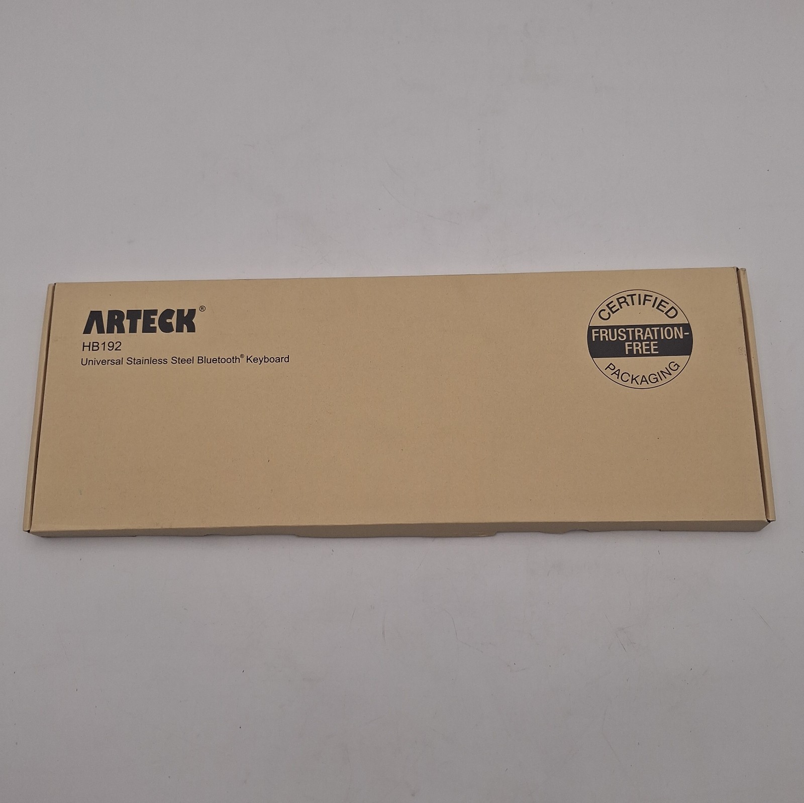 Arteck HB192 Universal Stainless steel Bluetooth Keyboard Black New Damaged Box