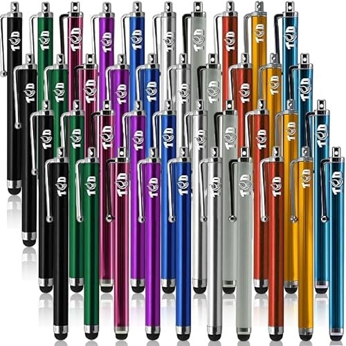 TCD 20-Pack Universal Stylus Pen Set - Perfect for Writing, Drawing, and More