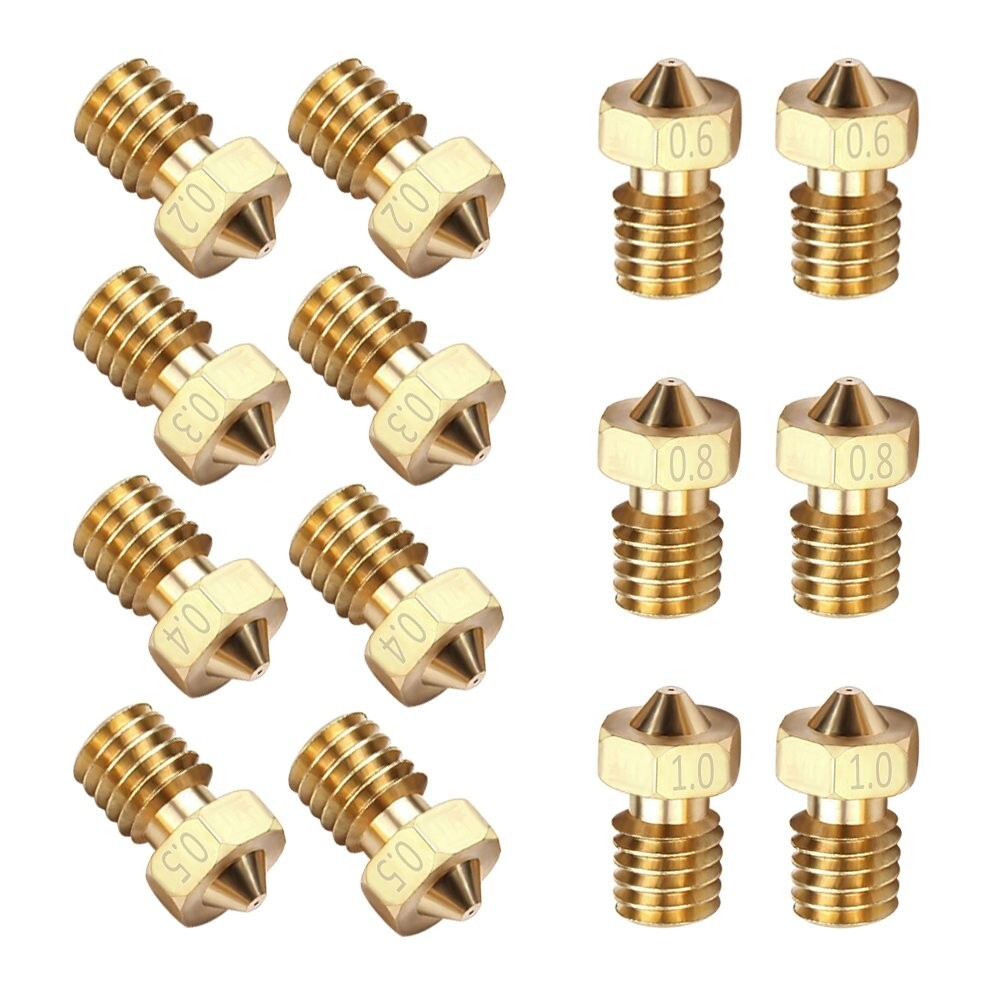 EAONE 14PCS M6 3D Printer 0.2mm 0.3mm 0.4mm 0.5mm 0.6mm 0.8mm 1.0mm Extruder Bra