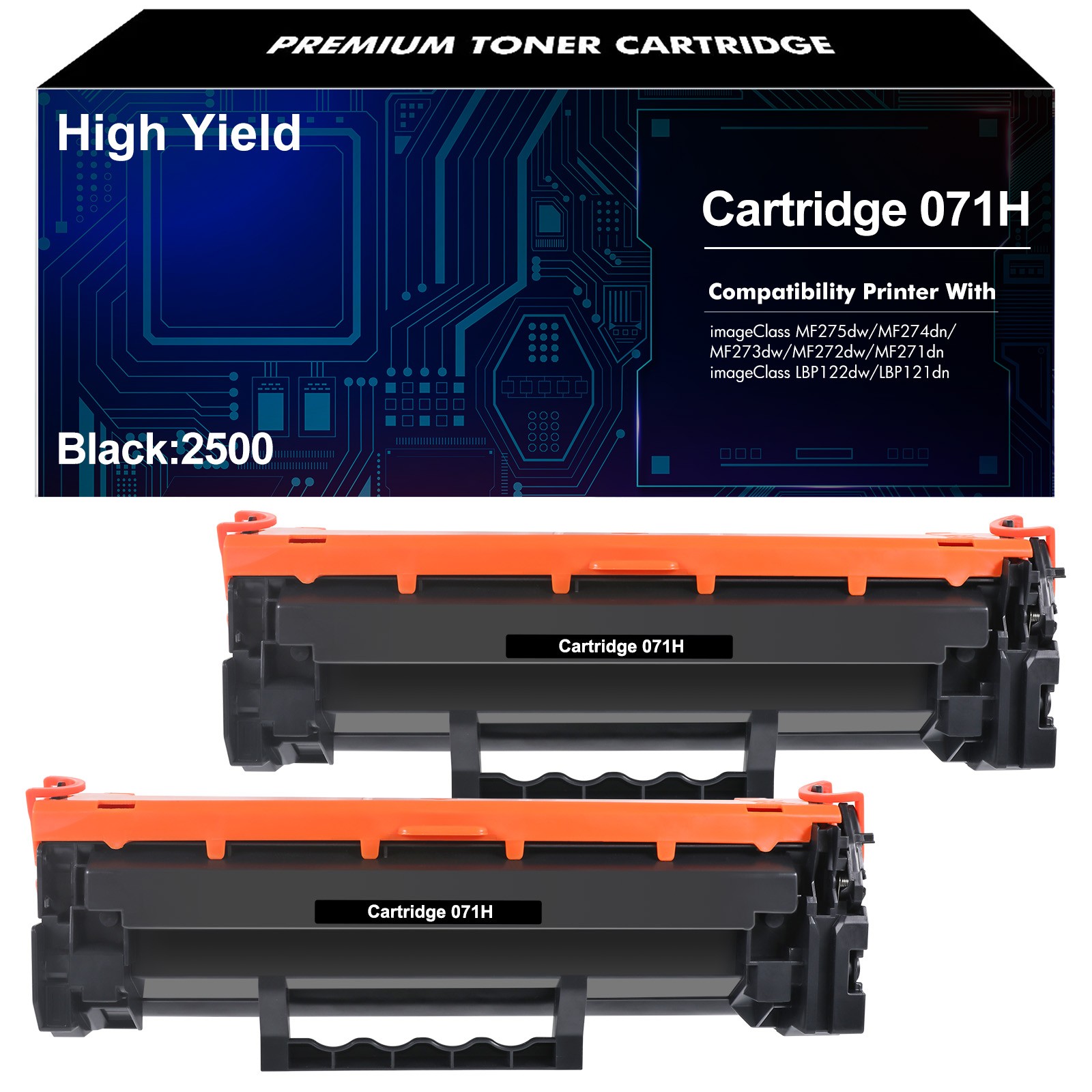 CRG 071H Toner for Canon 071 ImageCLASS MF273dw MF272dw LBP121dn LBP122dw LOT