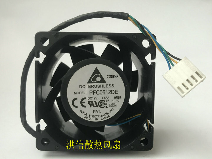 Delta PFC0612DE -9R87 DC12V 1.68A 6038 60mm PWM cooling fan 4pin