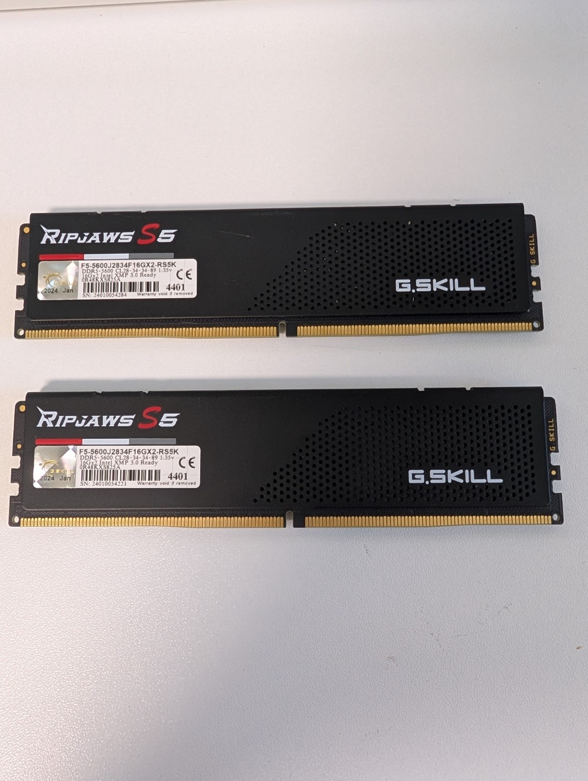 G.Skill Ripjaws S5 32GB 2x16GB DDR5 5600 CL28 Intel XMP 3.0 Black