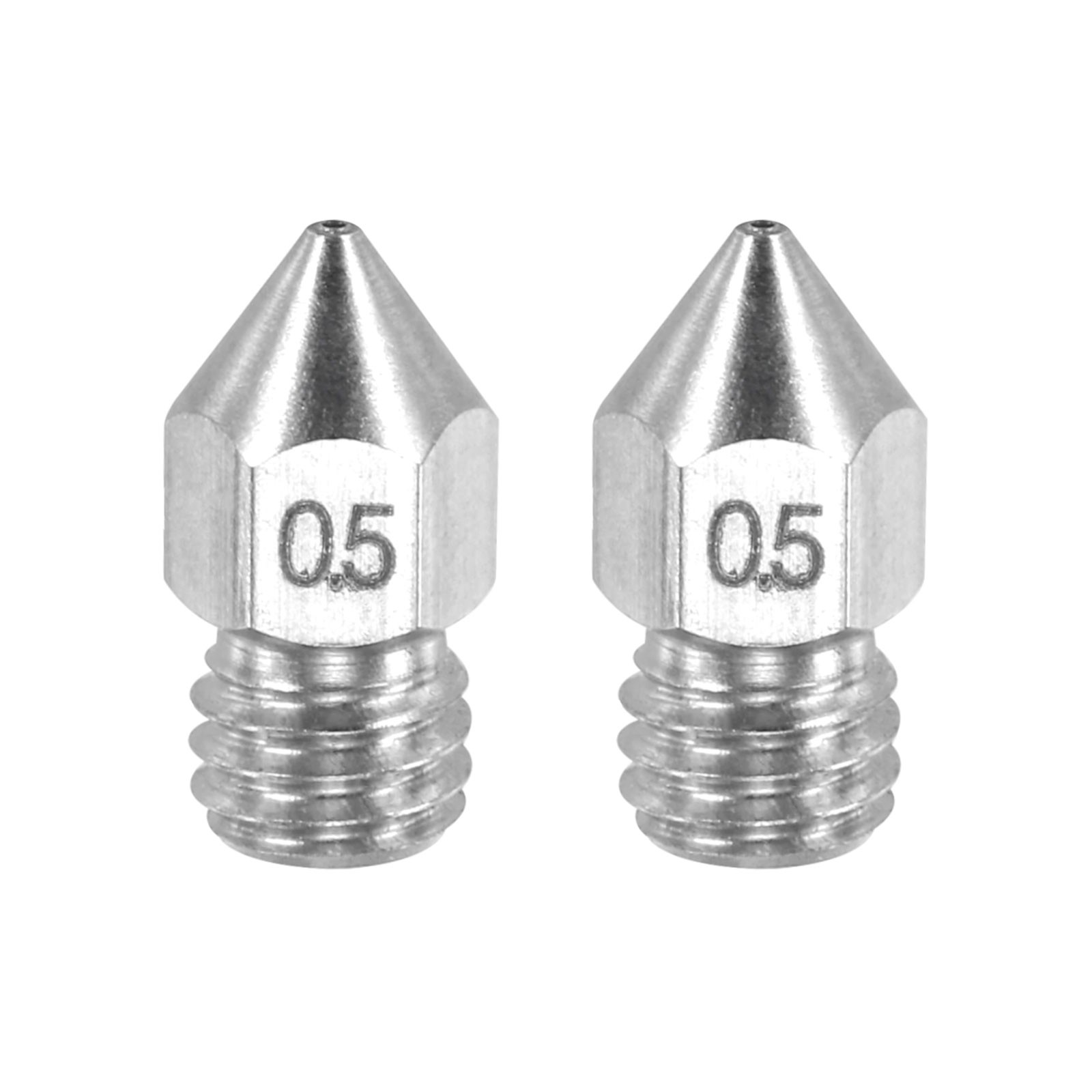 MK8 Nozzles 0.5mm 3D Printer Extruder Nozzle for 1.75mm Filament Pack of 2