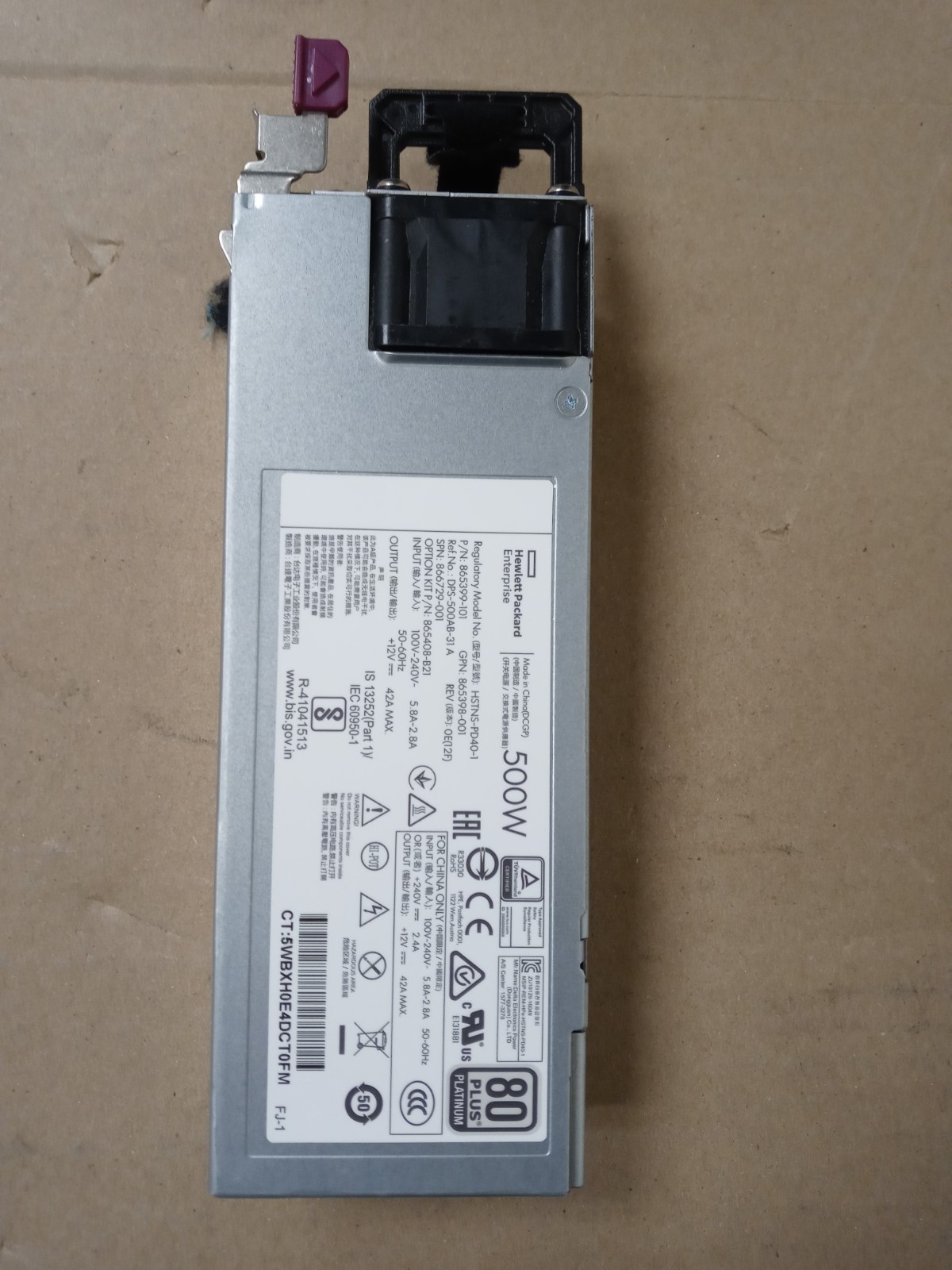 HP HSTNS-PD40-1 500W Power Supply 865399-101