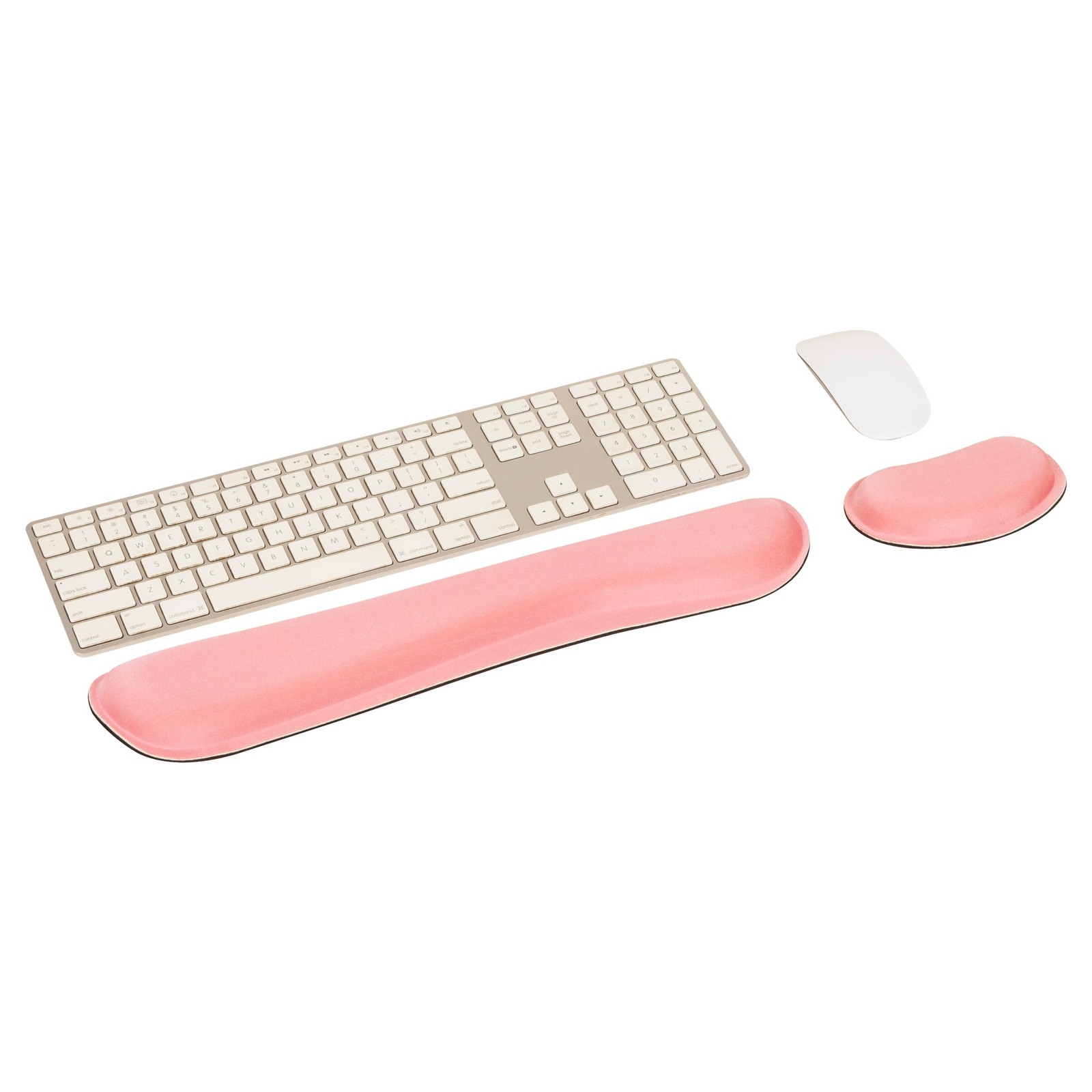 Mind Reader Ergonomic Wrist Rest Set, Keyboard and Mouse Single Pink, Pink