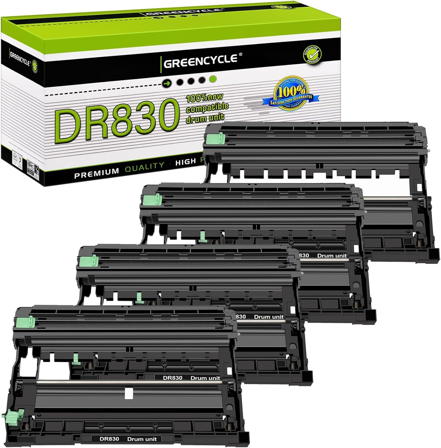 4PK DR830 Drum Unit for Brother TN830 DCP-L2640DW HL-L2467DW HL-L2400D HL-L2405W