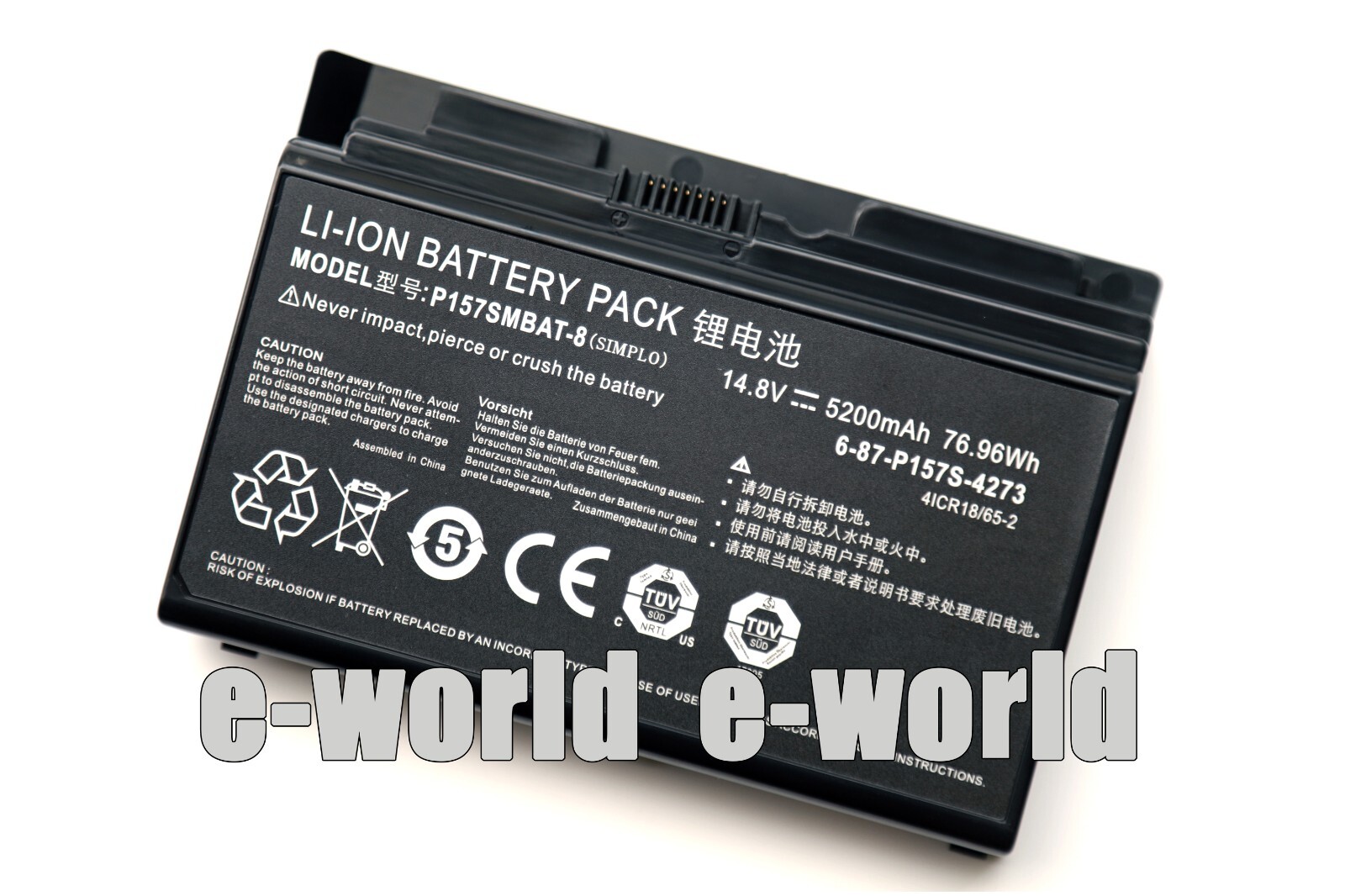 Genuine P157SMBAT-8 Battery for Clevo P157SM P177SM-A NP8250 NP8258 K780E K780S