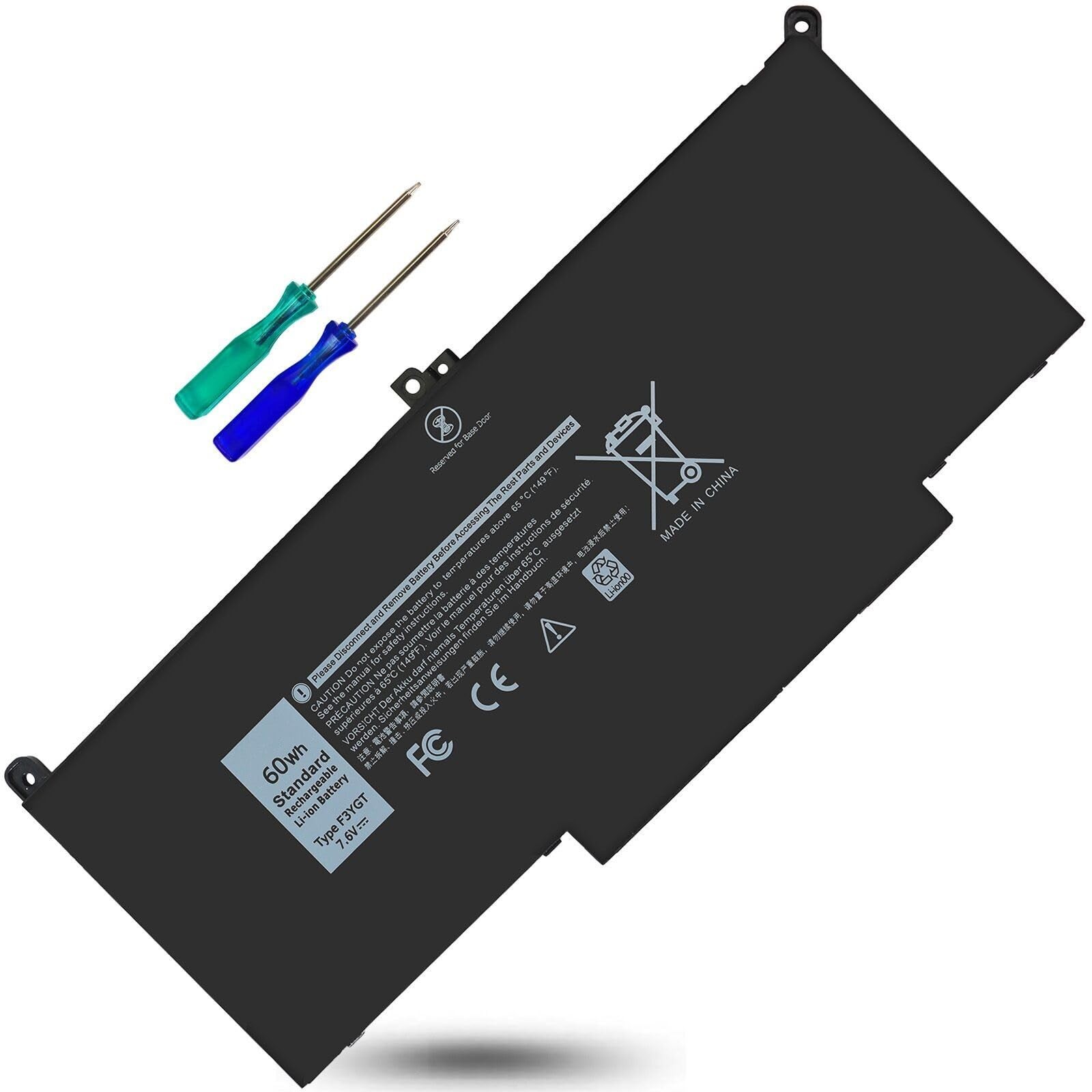7480 7490 F3YGT Laptop Battery Replacement for Dell Latitude 7280 7390 7380 7290