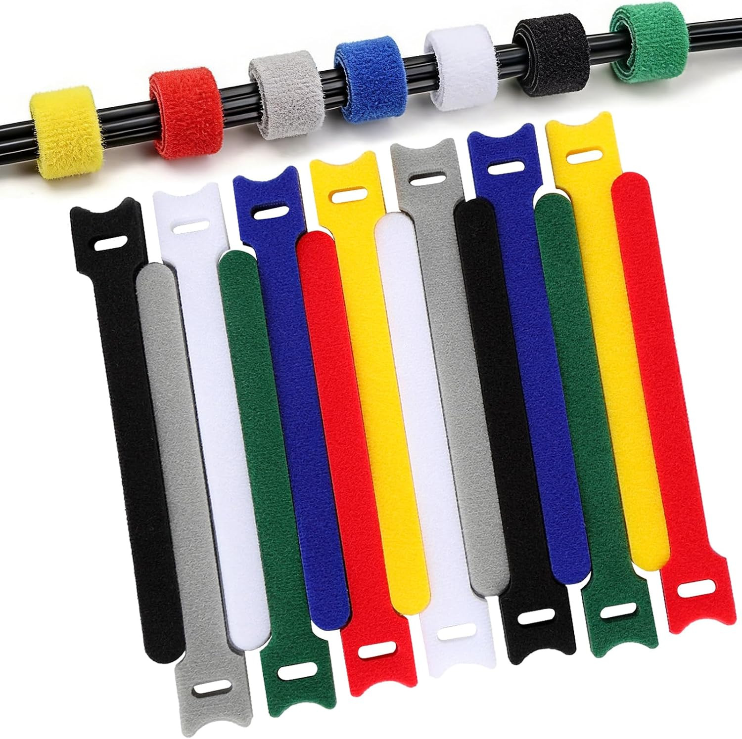 70 PCS Reusable 6 Inch Cable Ties - Adjustable Organizer for Home & Office