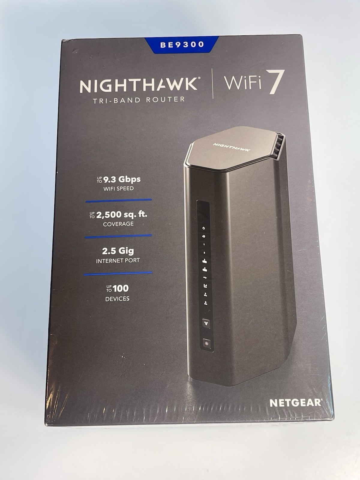 NETGEAR Nighthawk Tri-Band WiFi 7 Router BE9300 9.3Gbps Wireless BE9300-1AZPAS