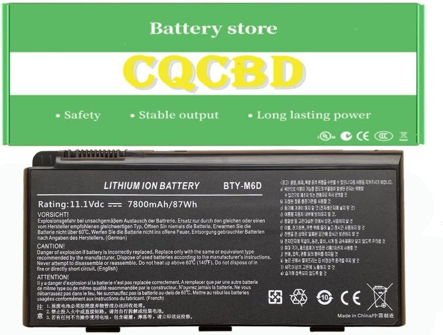 BTY M6D Laptop Battery for MSI GT783H GX660 GX660DX GX70H GX780R GT70 GT70 2PC