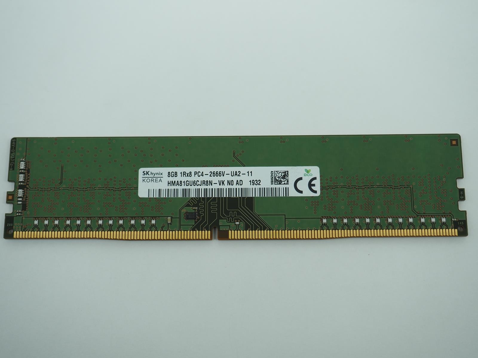 SK HYNIX 8GB PC4-2666V Desktop Ram / Memory - HMA81GU6CJR8N -VK N0 AD