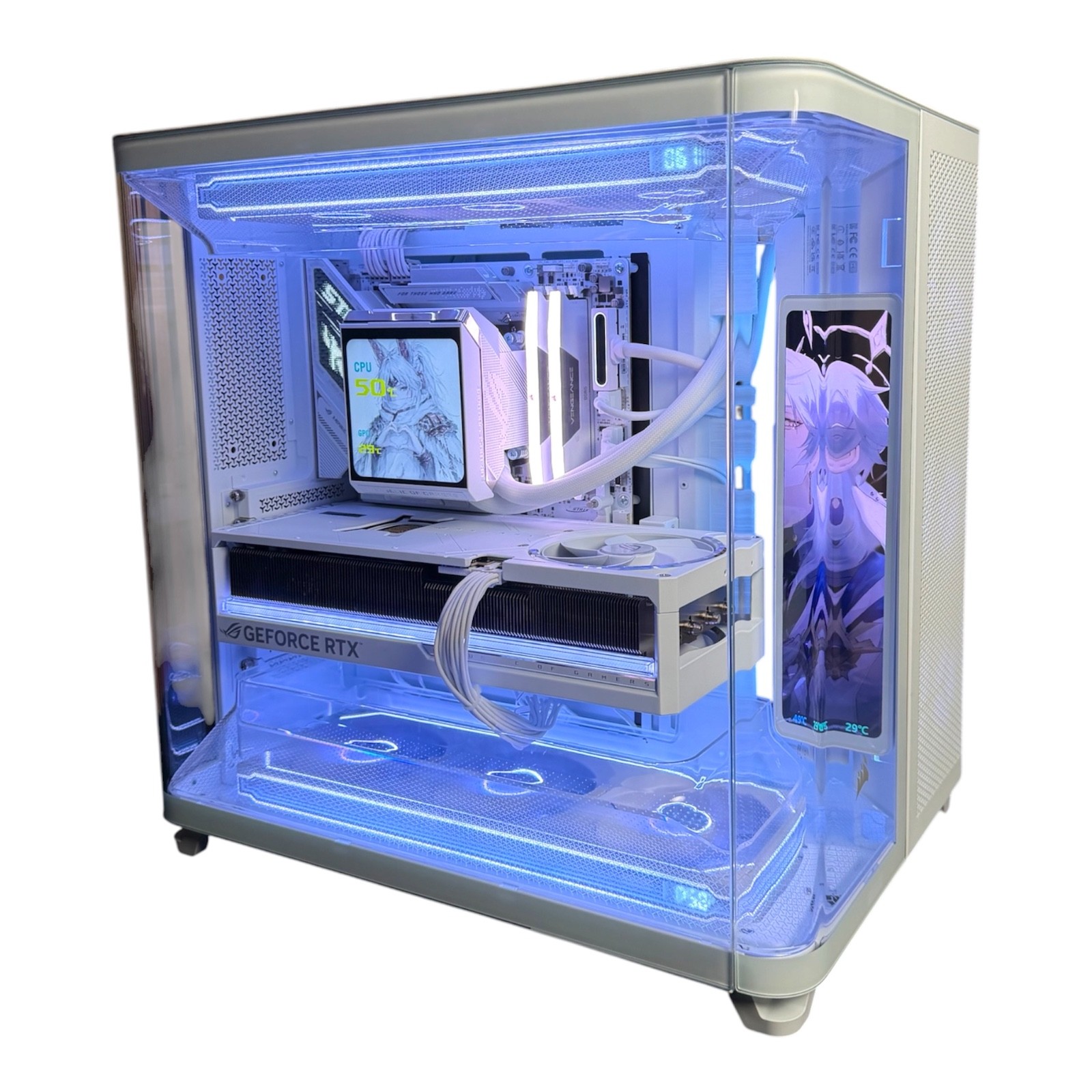 Premium Gaming PC Ryzen 9 9950X3D ASUS RTX 5090 64GB DDR5 4TB White LCD
