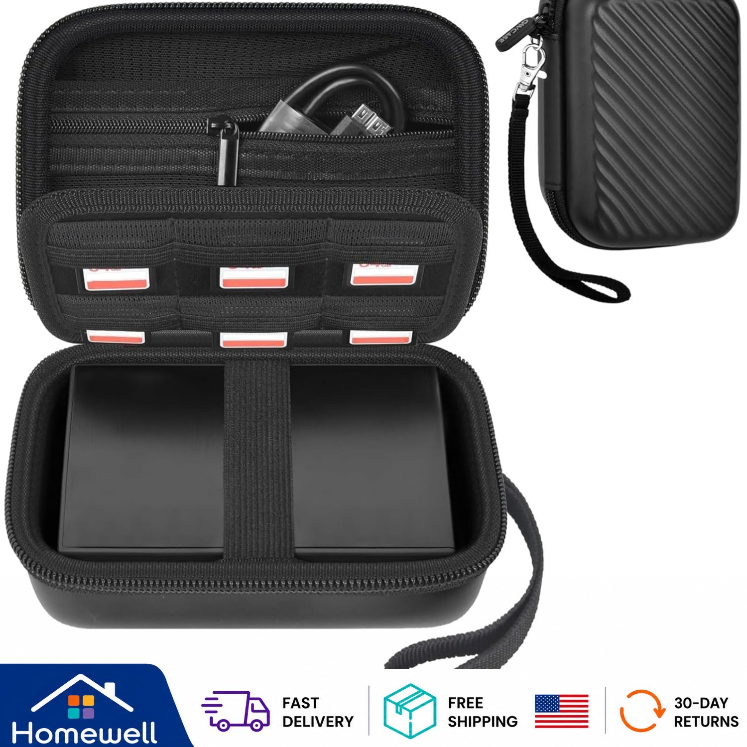 Water-Resistant External Hard Drive Case – Perfect for Travel & Storage Needs