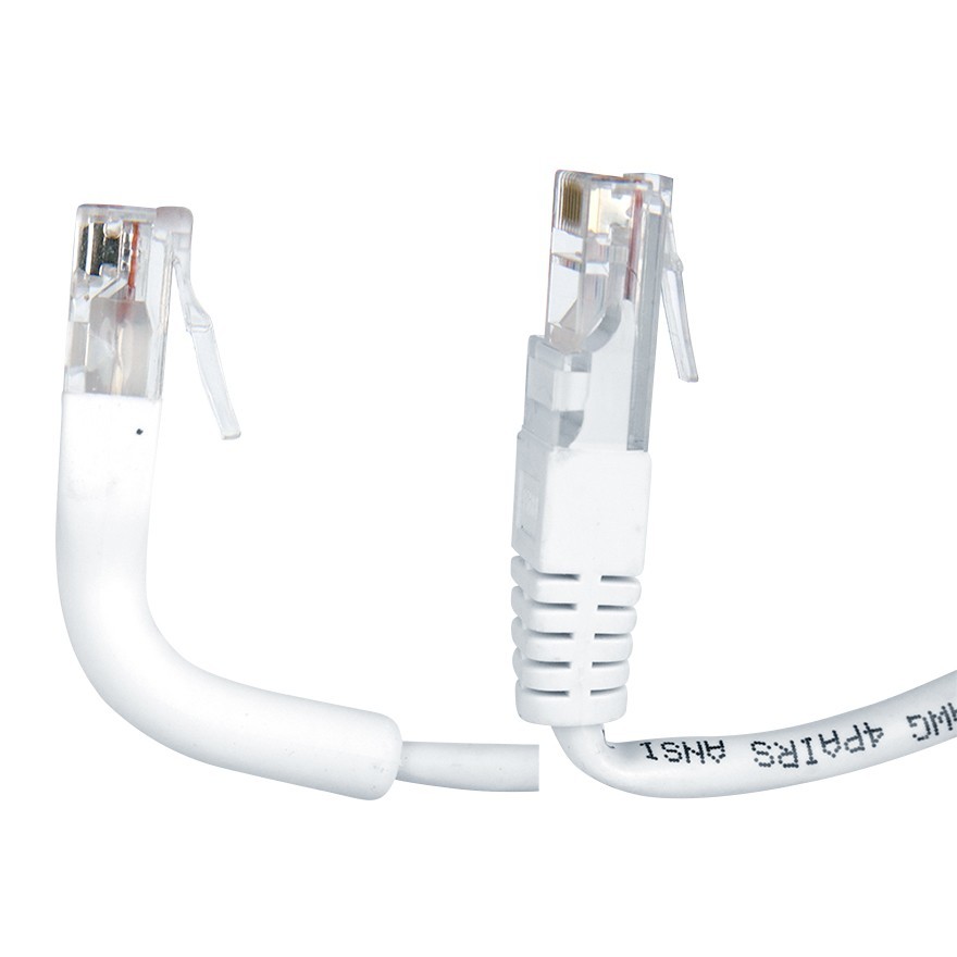 Skyline Cat6a Ethernet Patch Cable 36" (3 ft) White| Bendable Slim, 8 Pack