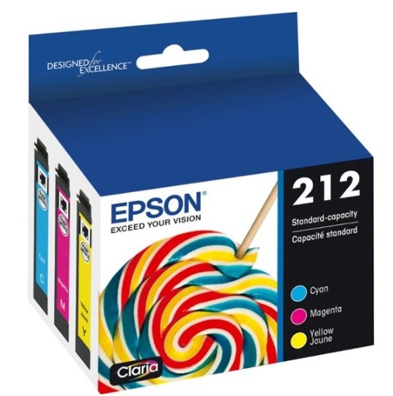 Epson T212520-S 212 Multi-pack Standard Capacity - Yellow/Cyan/Magenta Ink