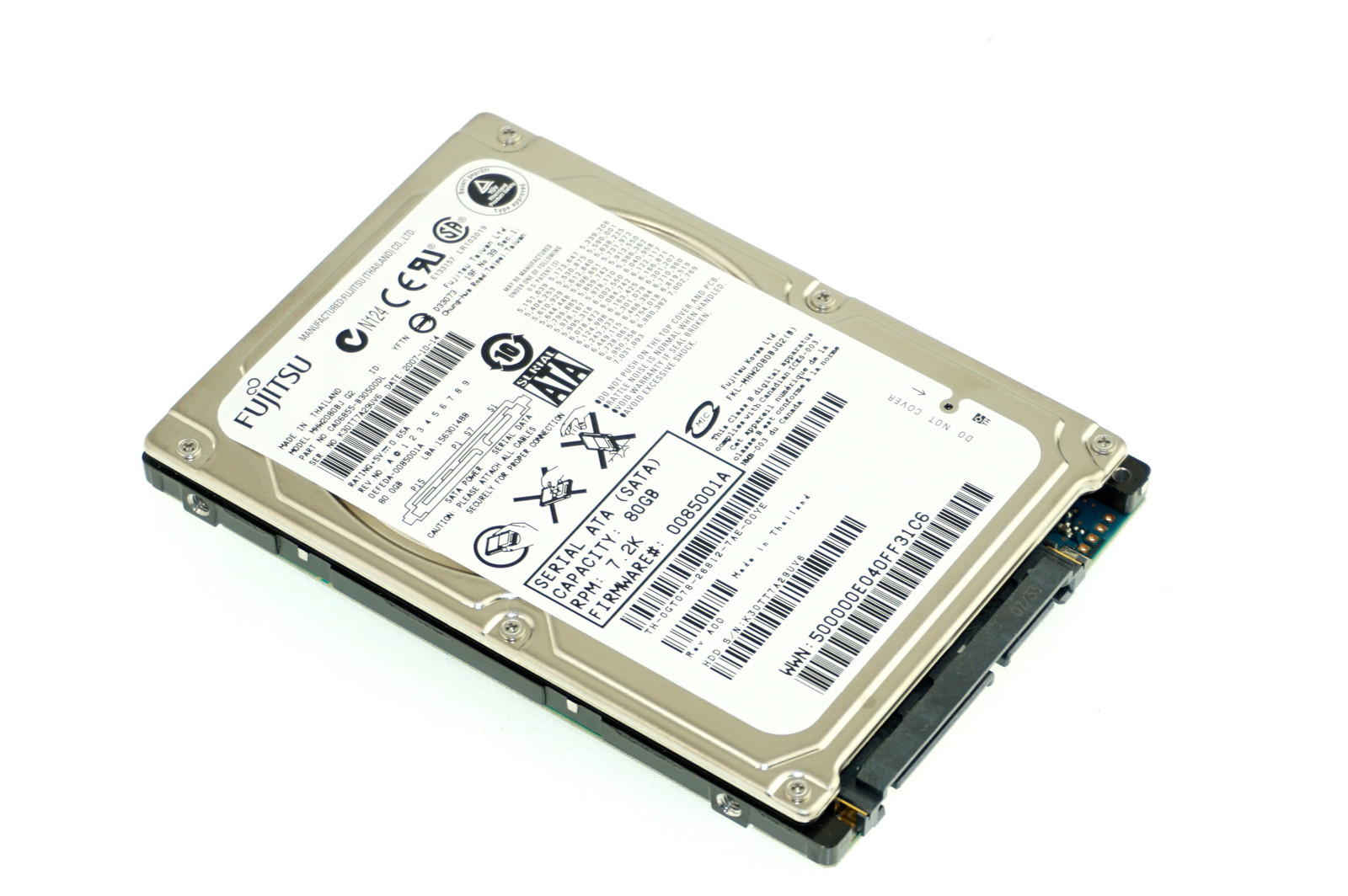 MHW2080BJ GENUINE FUJITSU HARD DRIVE 80GB 7200RPM (GRADE A) (CA215)
