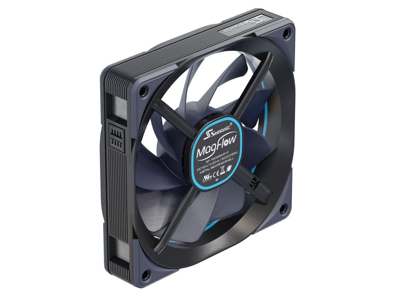 Seasonic MAGFLOW-1 Magflow 1-Fan Kit Computer Case 12cm Black 1 Pc(S) ~E~