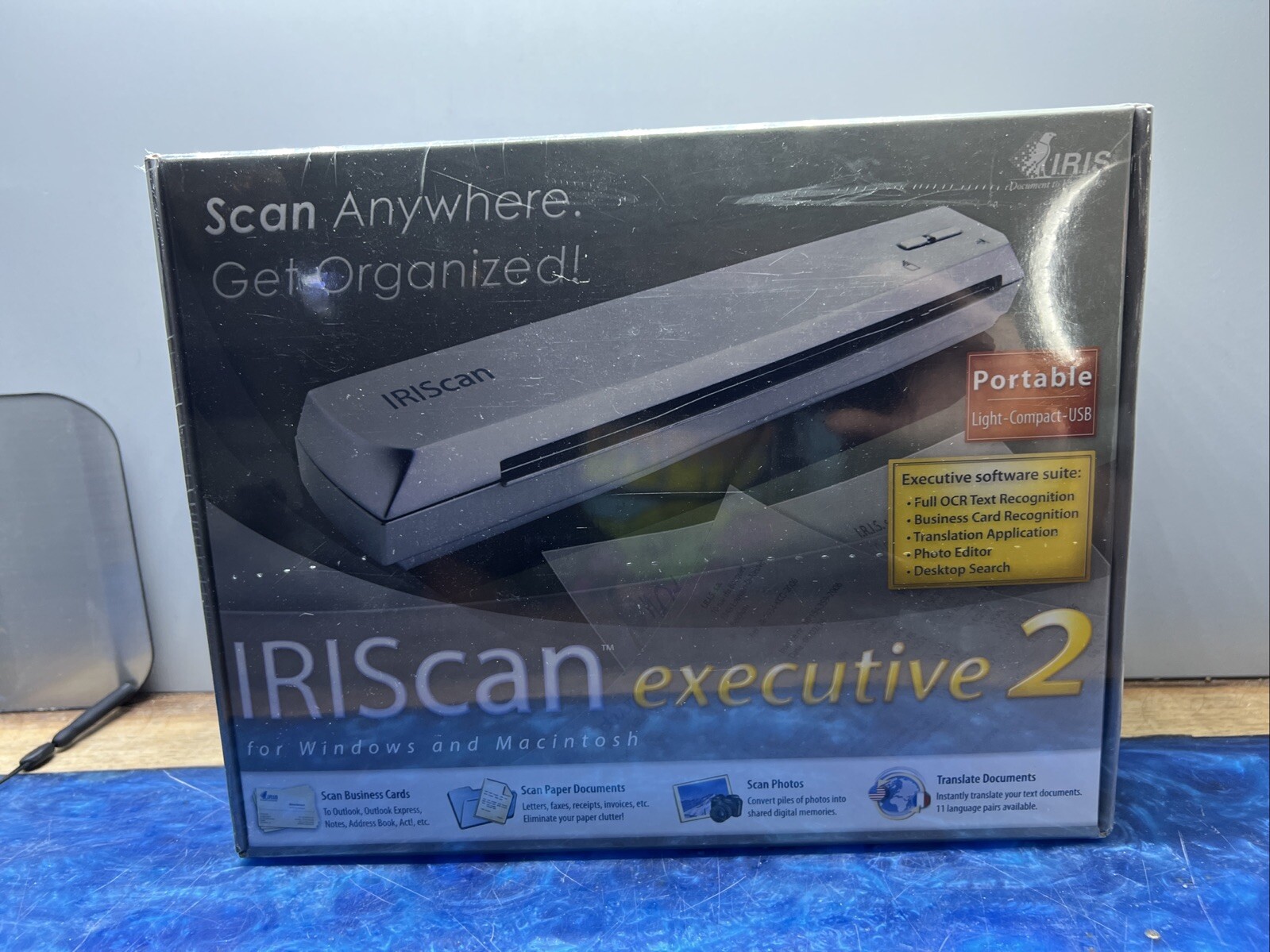 IRIScan Executive 2 Portable Scanner PC & Mac New In Sealed Box Vintage PC MAC