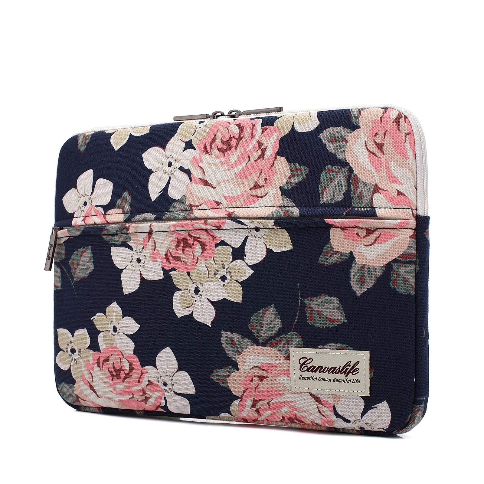 Canvaslife White Rose Patten Laptop Sleeve 14 14 inch / 14.0 inch,
