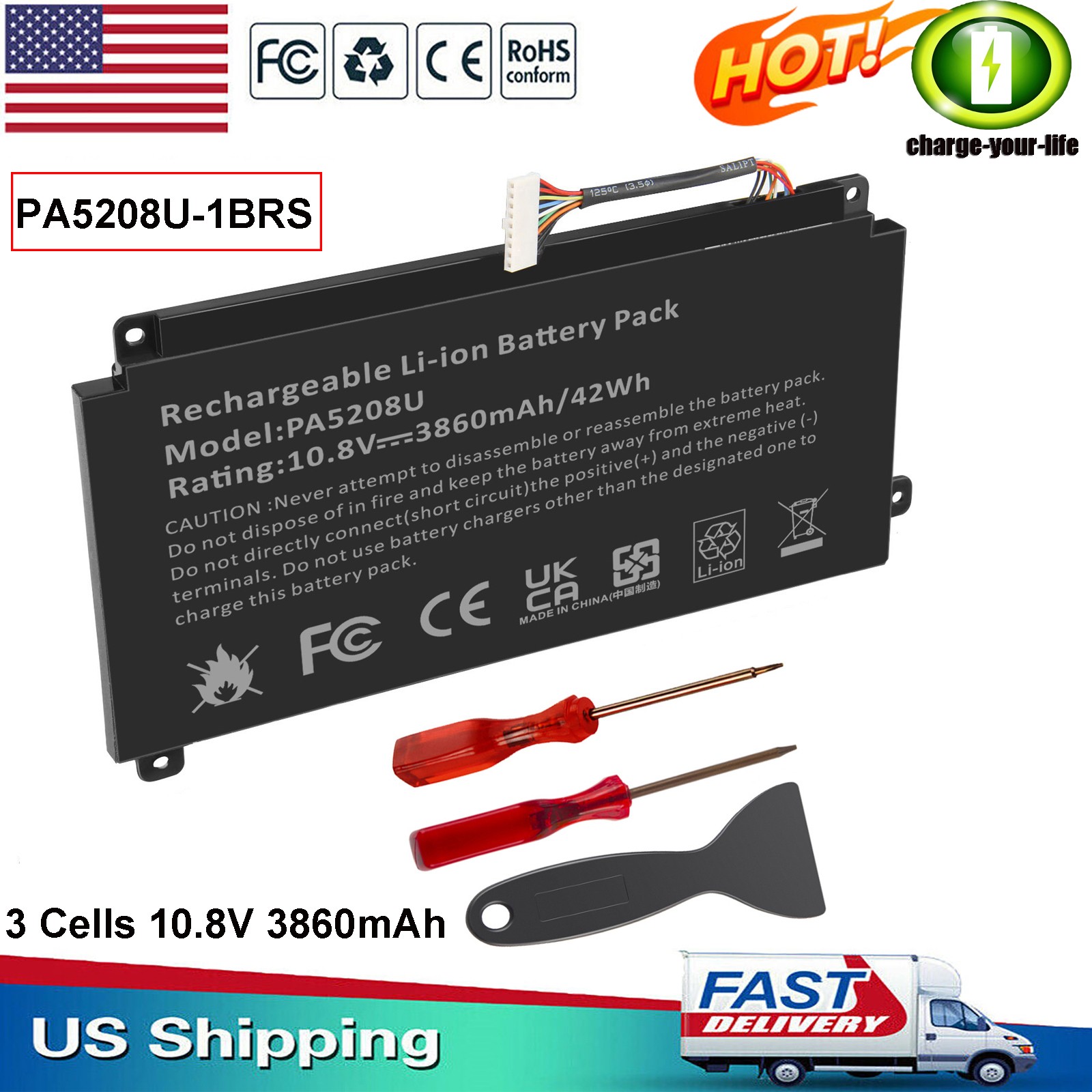 PA5208U PA5208U-1BRS Battery for Toshiba Chromebook CB35 CB35-B P55W Notebook PC