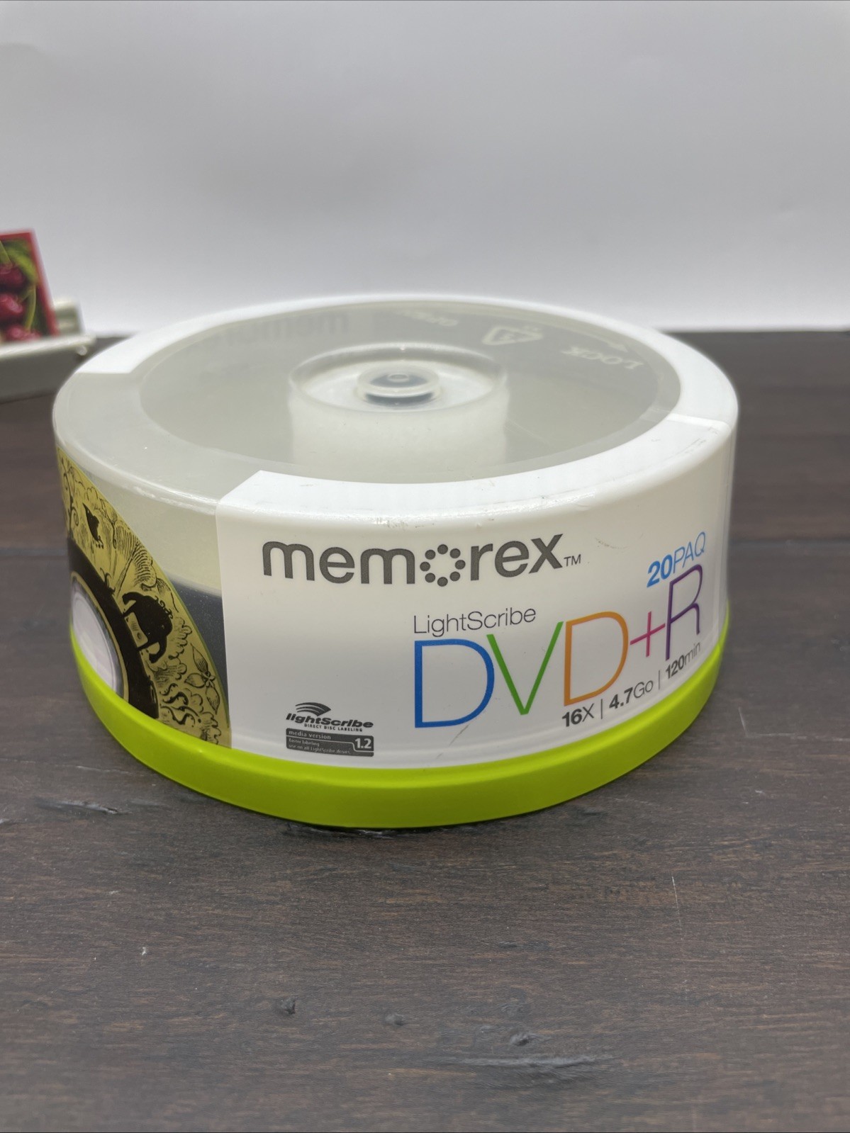 Memorex LightScribe DVD+R 4.7GB 16X 120min 20 Pack Spindle New Sealed