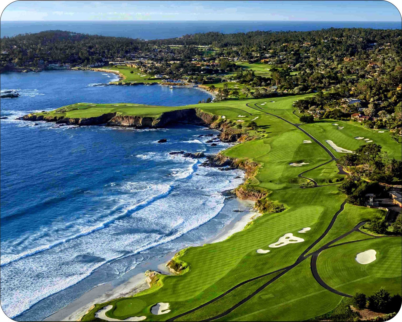 Pebble Beach Golf Course Arial View #2 Mouse Pads Mousepads