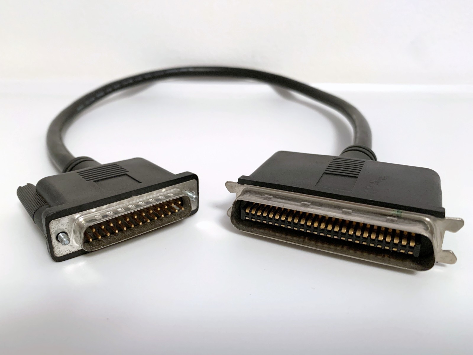 SCSI-1 Cable Black 2 Feet DB25 to CN50 Male/Male E101344 Style 2464