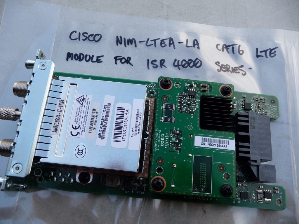 AU SELLER ORIG Cisco NIM-LTEA-LA  V01 CAT6 LTE Network Module ISR4000 - TESTED