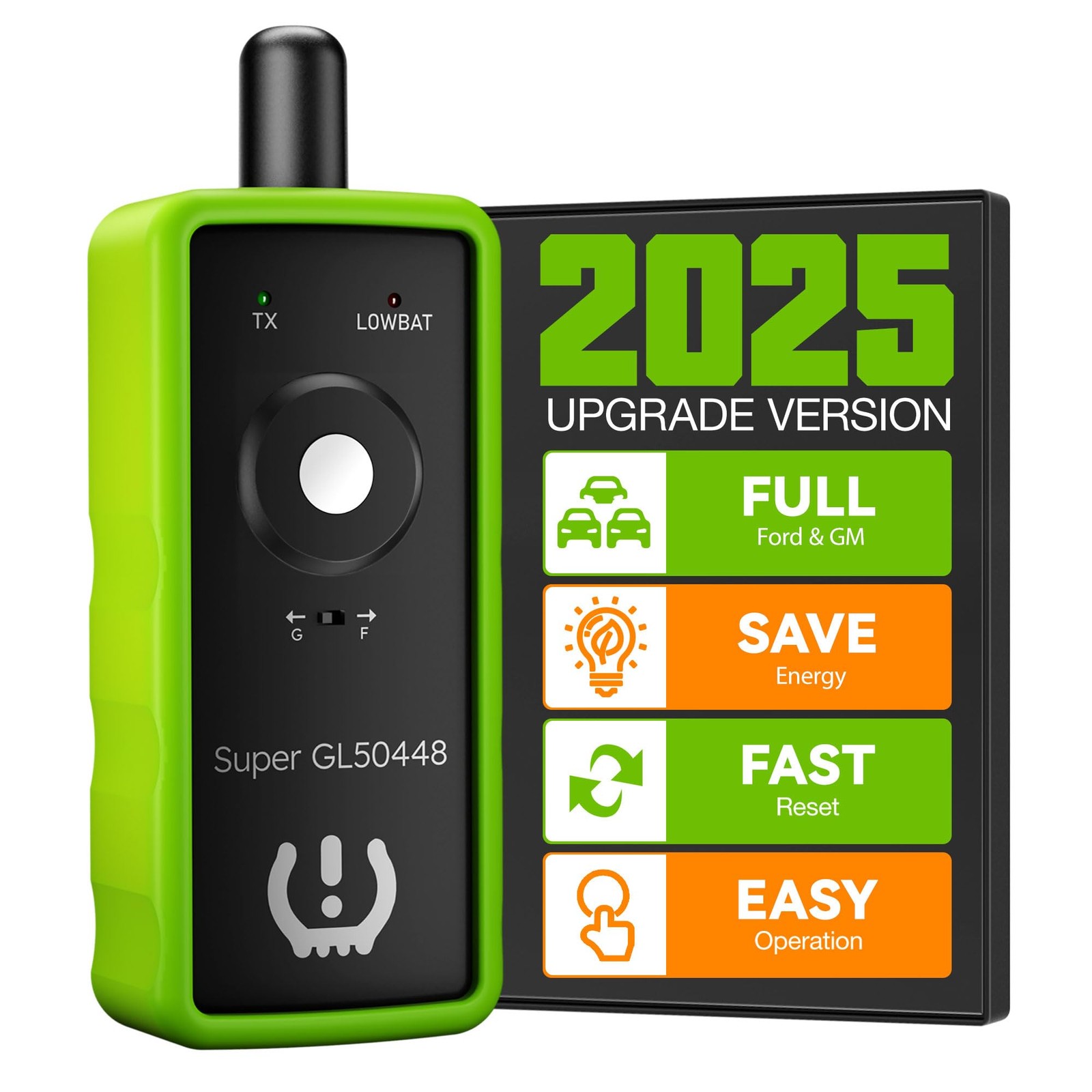 VXDAS 2IN1 TPMS Relearn Tool Super GL50448 for GM and Ford with Model Switch But