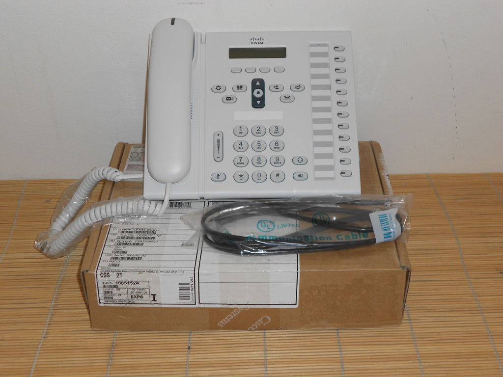 NEW Cisco CP-6961-WL-K9 Unified IP Phone 6961 White NEW OPEN BOX