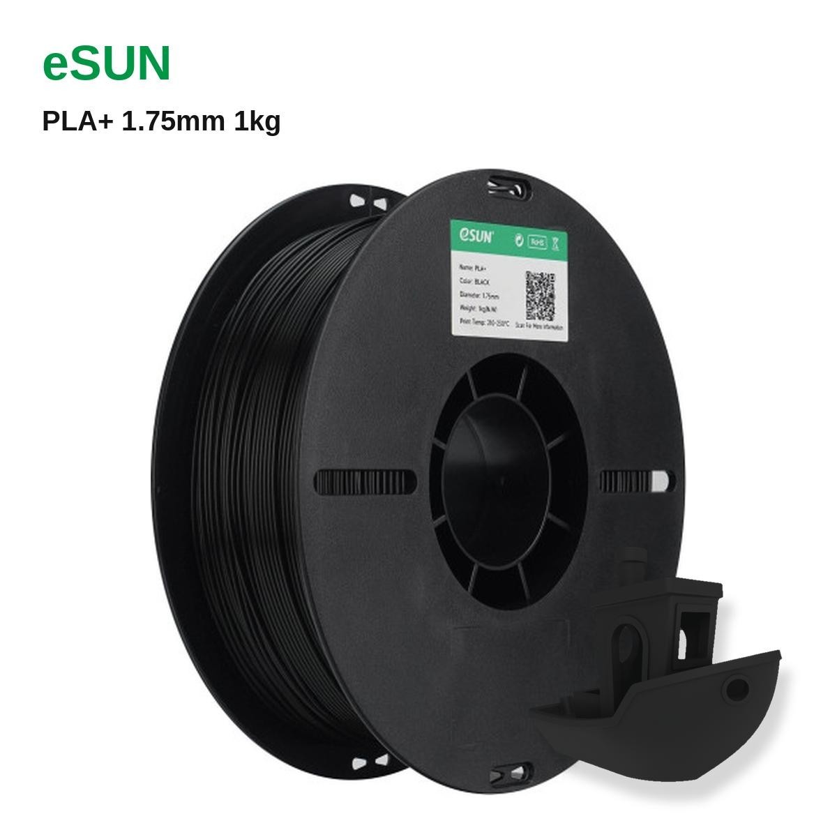 eSUN PLA+ 3D Printer Filament，1.75mm PLA Plus 1KG，+/-0.02mm，Most FDM 3D Printers