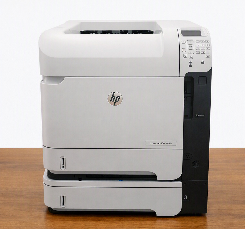 HP LaserJet Enterprise 600 M602 Printer Duplex Extra Tray 60K Pages 70% Toner