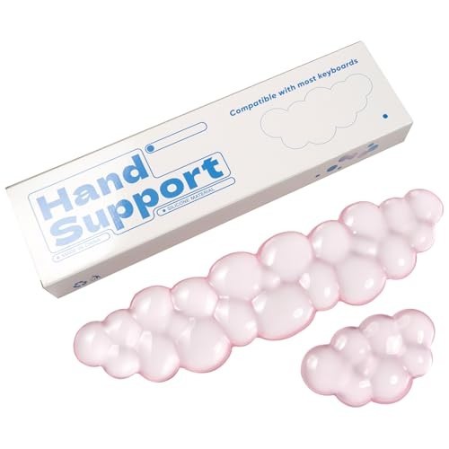 Gel Keyboard Mouse Wrist Rest Cloud Wrist Pad Pink Gaming