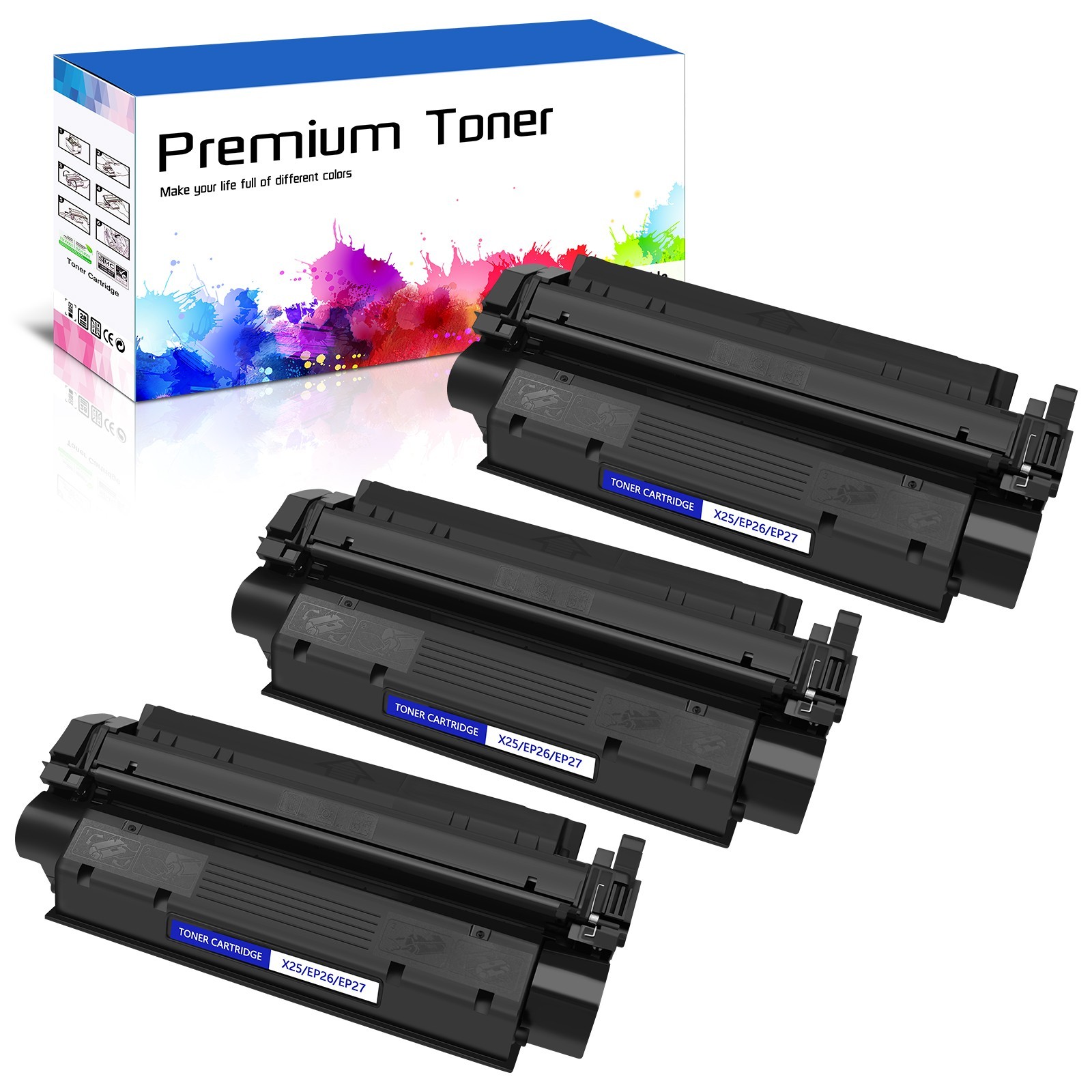 3PK Black X-25 X25 Toner Cartridge for Canon ImageCLASS MF5750 MF5770 MF5500