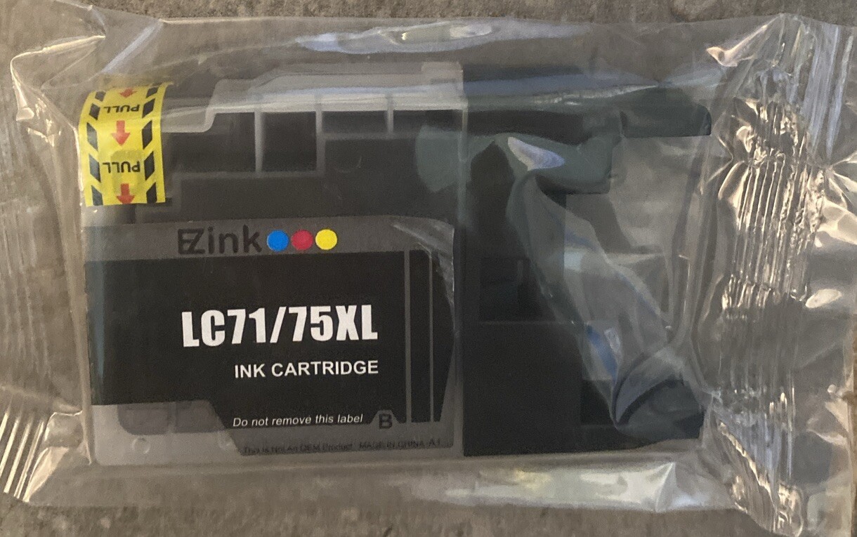 EZ LC71/75XL Black Ink Cartridge Factory Sealed Brand New